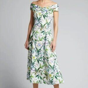 Jason Wu Collection Tropical Print Off-the-Shoulder Dress